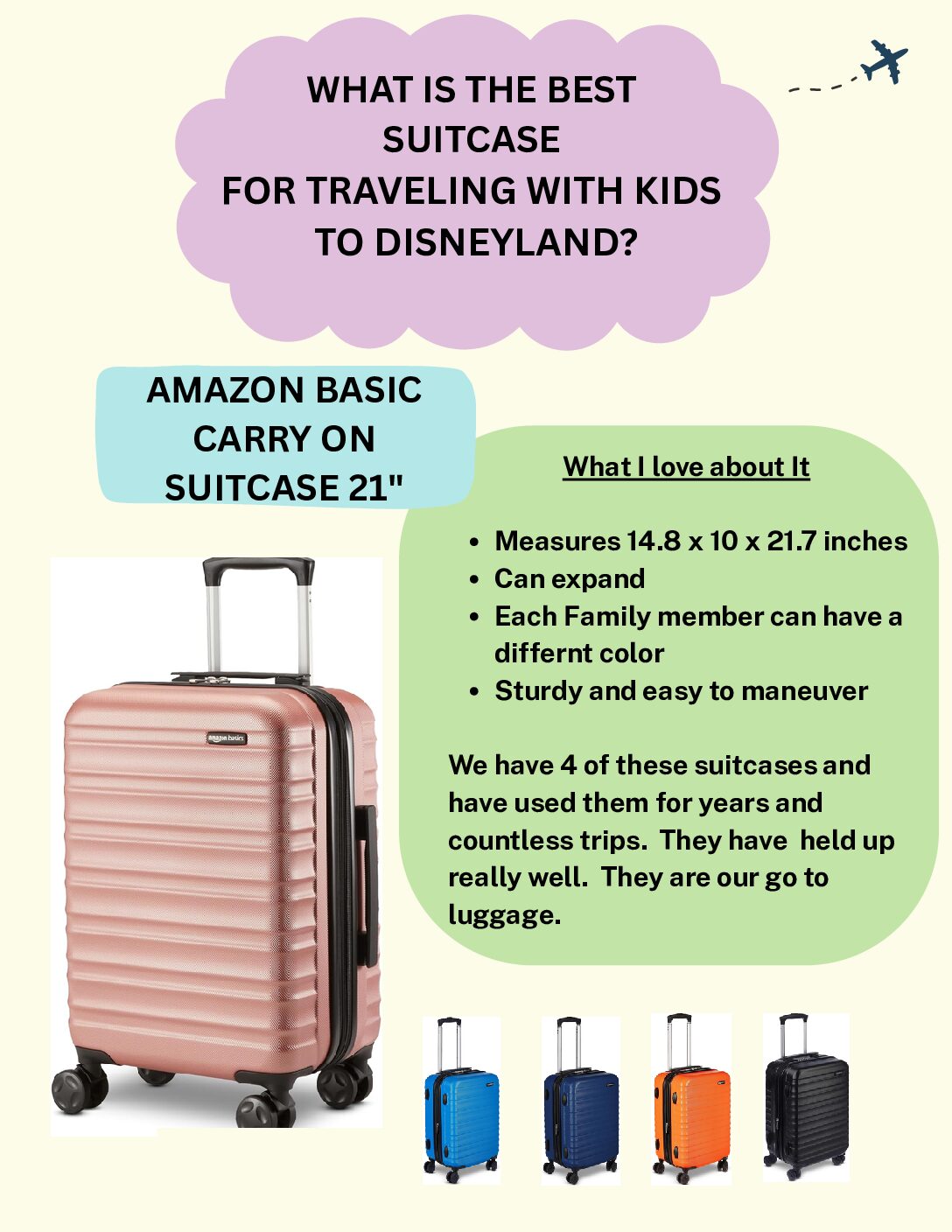 What is the best suitcase for traveling with kids to Disneyland?